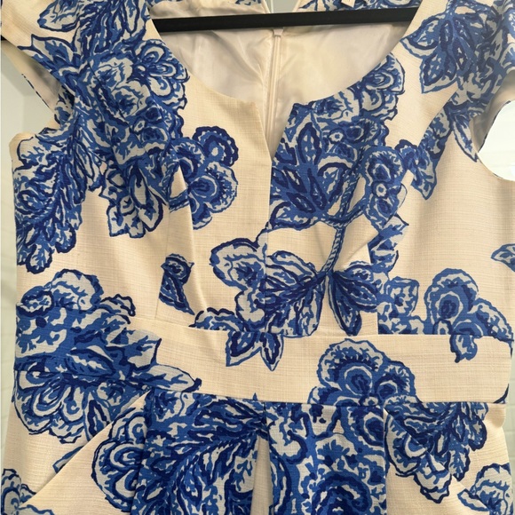 Shoshanna Toile Cap Sleeve Dress - Picture 3 of 5